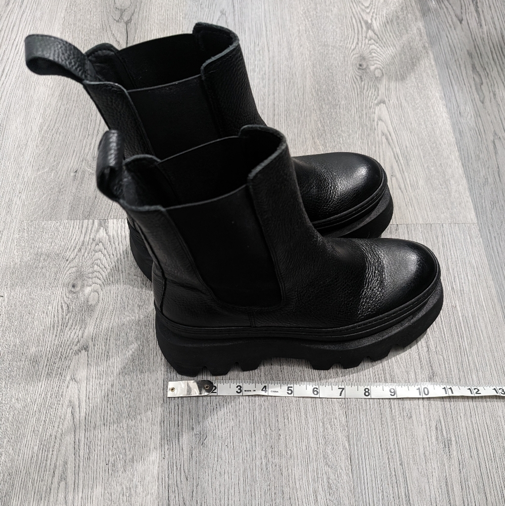 L'intervalle Wolfe Boots Black Platform Leather Chelsea Size 40 (10) Goth - Picture 10 of 10